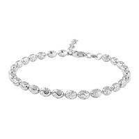 Rhodium Over Sterling Silver Chicco Chain Bracelet (7.00 In) 4.20 Grams
