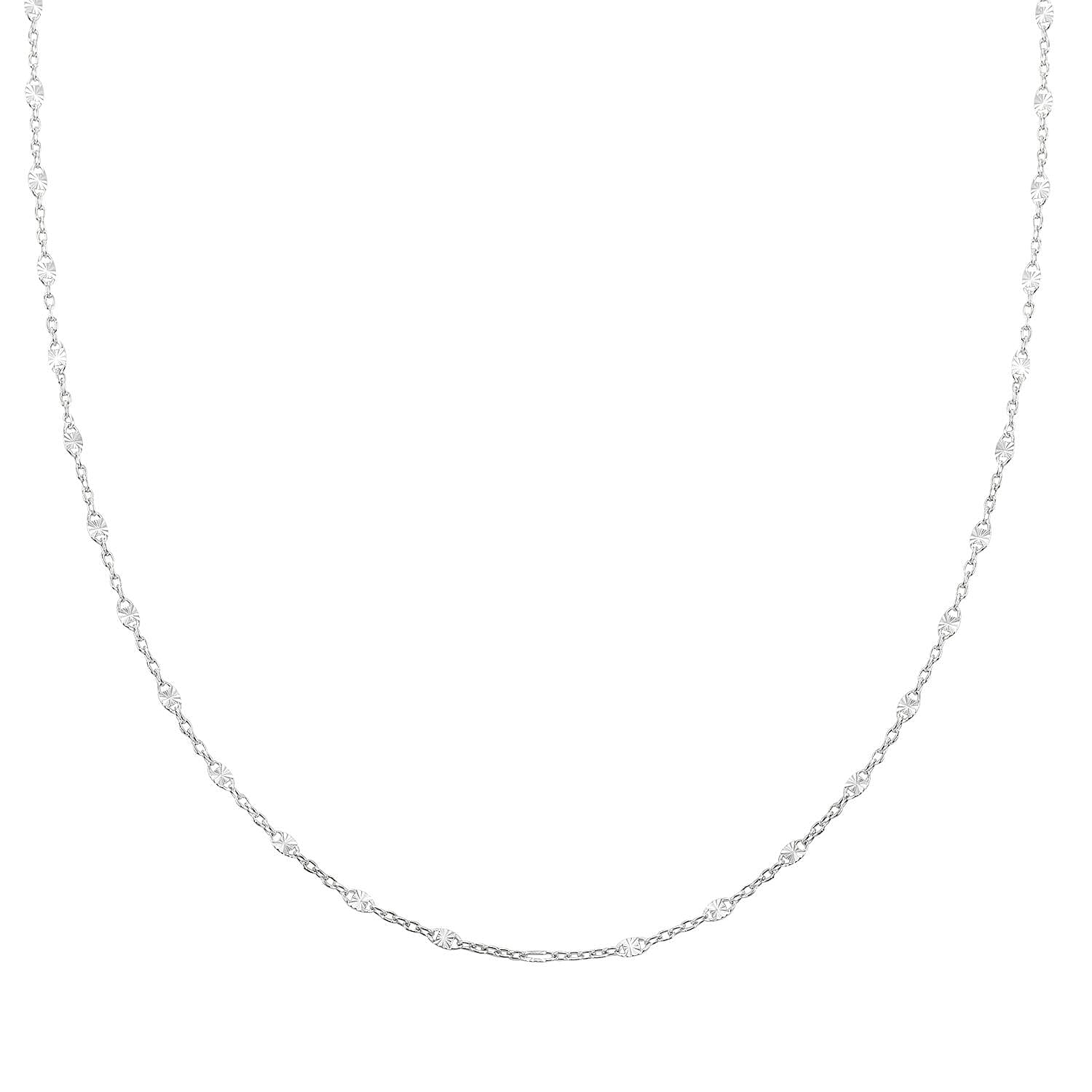 Italian Sterling Silver Confetti Star Necklace (20 Inches) (3.20 g)