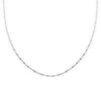 Italian Sterling Silver Confetti Star Necklace (20 Inches) (3.40 g)