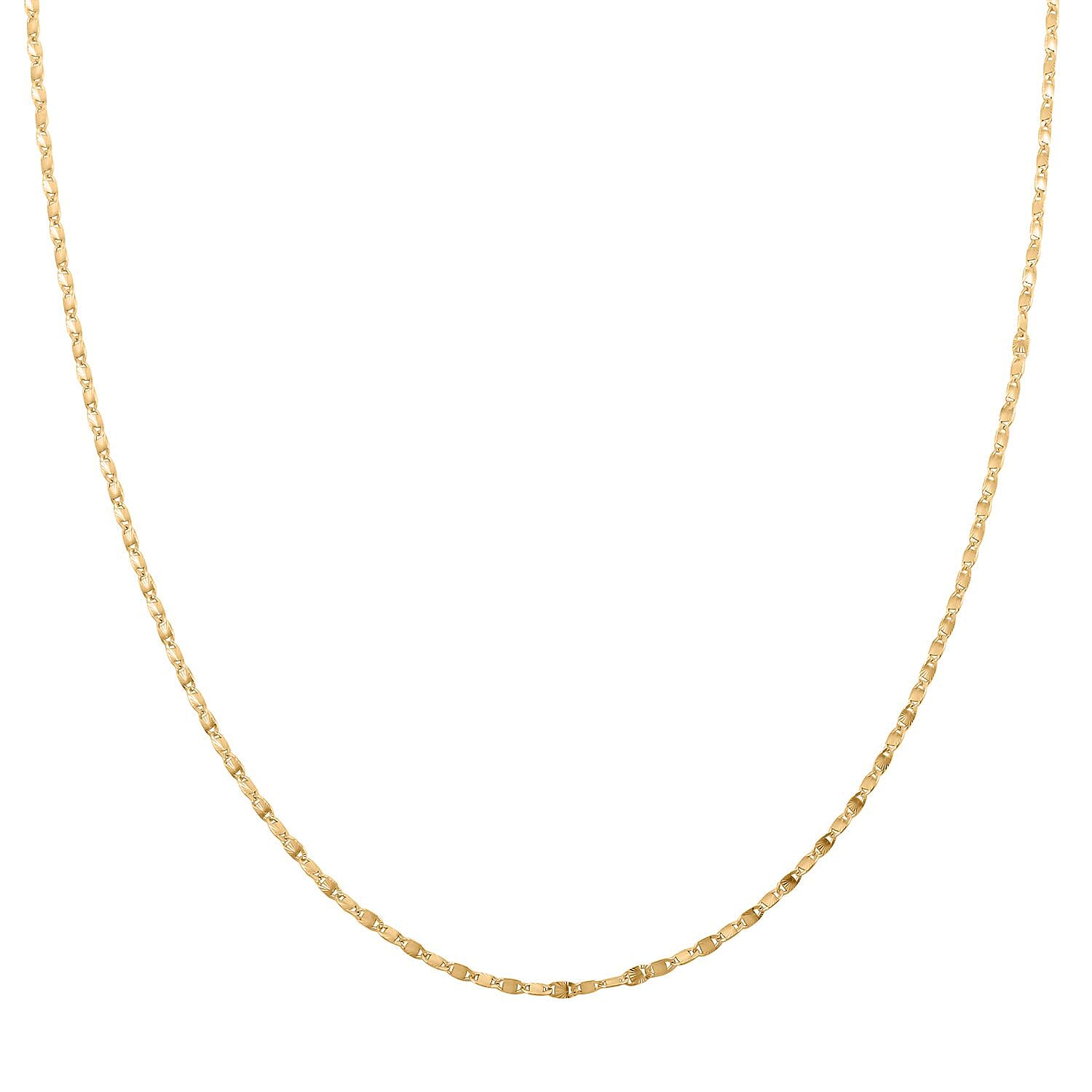 Italian Confetti Fan Chain Necklace in 14K Yellow Gold Over Sterling Silver 3.50 Grams 20 Inches