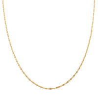 Italian Confetti Fan Chain Necklace in 14K Yellow Gold Over Sterling Silver 3.50 Grams 20 Inches