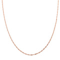 Italian 14K Rose Gold Over Sterling Silver Confetti Fan Chain Necklace 20 Inches 3.50 Grams - Sticky add to cart bar