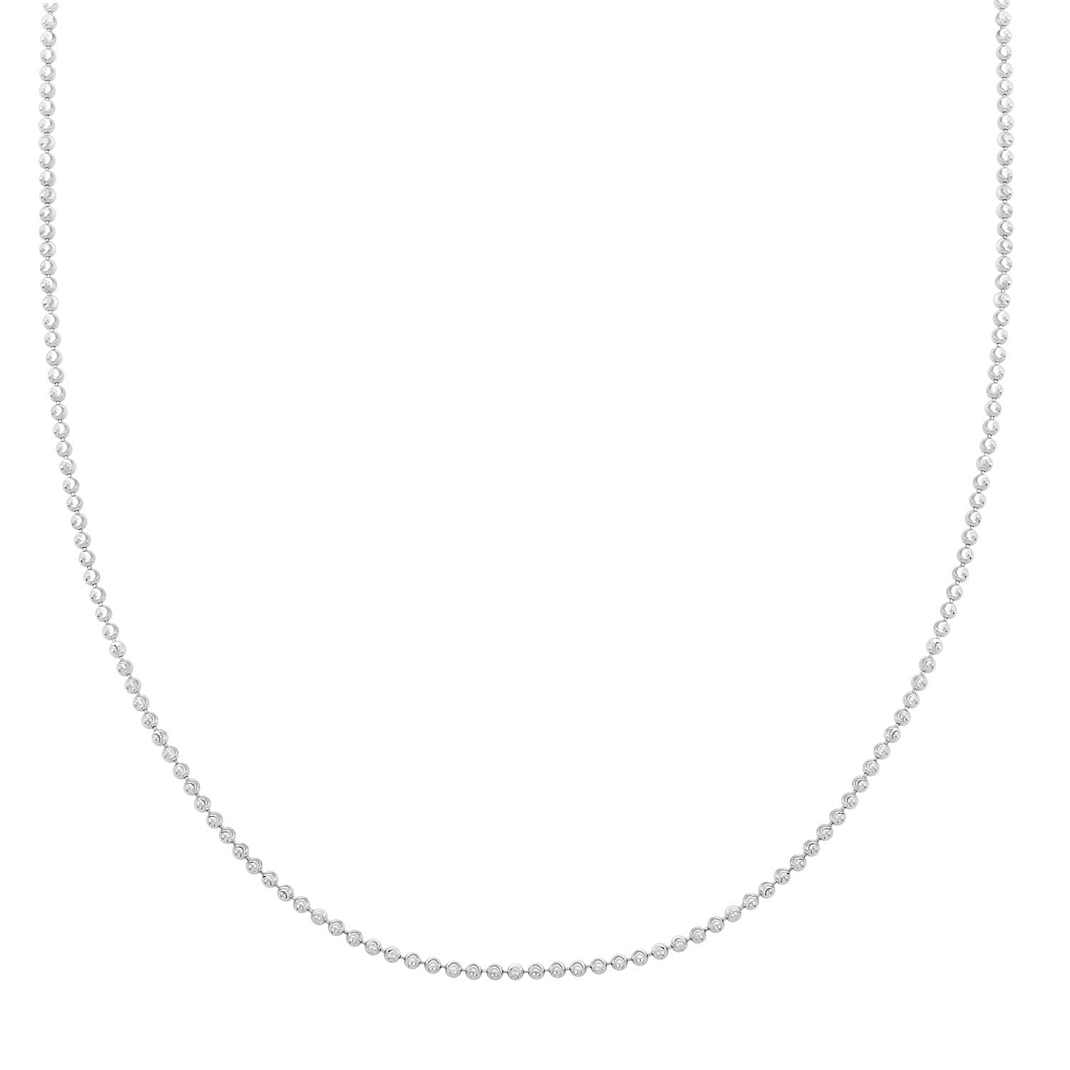 Italian Sterling Silver Moon Chain Necklace 24 Inches 6.9 Grams