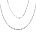 Italian Rhodium Over Sterling Silver Saturno Chain Necklace 18 Inches 12.5 Grams - Sticky add to cart bar