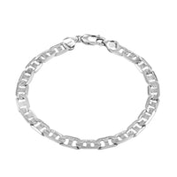 Italian Sterling Silver Dallas Chain Bracelet (8.00 In) 12.70 Grams