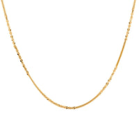 Italian Margherita Alternate Chain Necklace in 14K Yellow Gold Over Sterling Silver 4.20 Grams 20 Inches