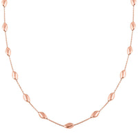 Italian Sterling Silver Station Chip Necklace 18 Inches 6 Grams