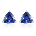 Luxoro 10K White Gold Premium Tanzanite Solitaire Stud Earrings 2.60 ctw - Sticky add to cart bar