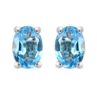 Marambaia Topaz Stud Earrings in Platinum Over Sterling Silver 1.85 ctw