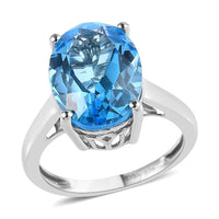 Marambaia Topaz Ring in Platinum Over Sterling Silver 7.30 ctw