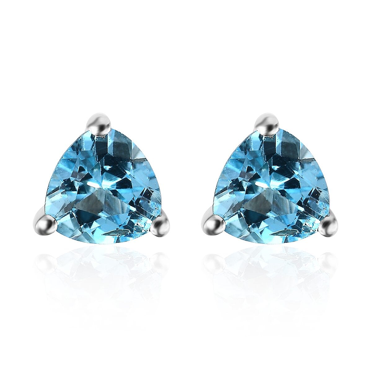 Marambaia Topaz Stud Earrings in Platinum Over Sterling Silver 1.65 ctw