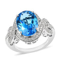Marambaia Topaz and White Zircon Ring in Platinum Over Sterling Silver 7.90 ctw - Sticky add to cart bar