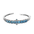 Marambaia Topaz and Malgache Neon Apatite Cuff Bracelet in Platinum Over Sterling Silver (7.25 In) 8.35 ctw - Sticky add to cart bar