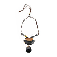 Genuine Buffalo Horn Adjustable Leather Cord Necklace