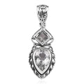 Artisan Crafted White Topaz Pendant in Sterling Silver 6.75 ctw - Sticky add to cart bar