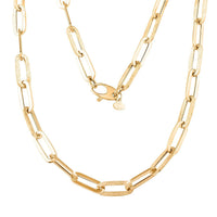 Gold Oro Zecchino Paperclip Collection Italian 14K Yellow Necklace 18 Inches 4.15 Grams