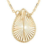 Gold Tuscan Sun Drop Italian 10K Yellow Necklace 18 Inches 1.15 Grams