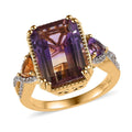 AAA Anahi Ametrine and Multi Gemstone Ring in Vermeil Yellow Gold Over Sterling Silver (Size 10.0) 8.60 ctw - Sticky add to cart bar