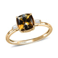 LUXORO 10K Yellow Gold Premium Natural Golden Tanzanite, Diamond Ring (Size 10.0) (1.50 g) 1.75 ctw - Sticky add to cart bar