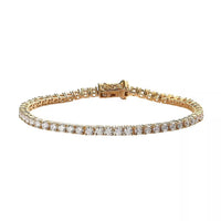 Moissanite 5.20 ctw Tennis Bracelet, Moissanite Bracelet, Line Bracelet, Platinum Over Sterling Silver Bracelet (7.25 In)
