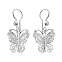 Sterling Silver Butterfly Earrings 2.75 Grams