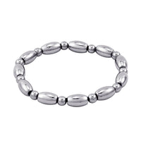 Terahertz Trapezoid Faceted Beaded Stretch Bracelet 150.00 ctw