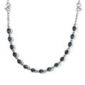 London Blue Topaz Necklace 18 Inches Interchangeable into Bracelet in Platinum Over Sterling Silver 8.35 ctw - Sticky add to cart bar