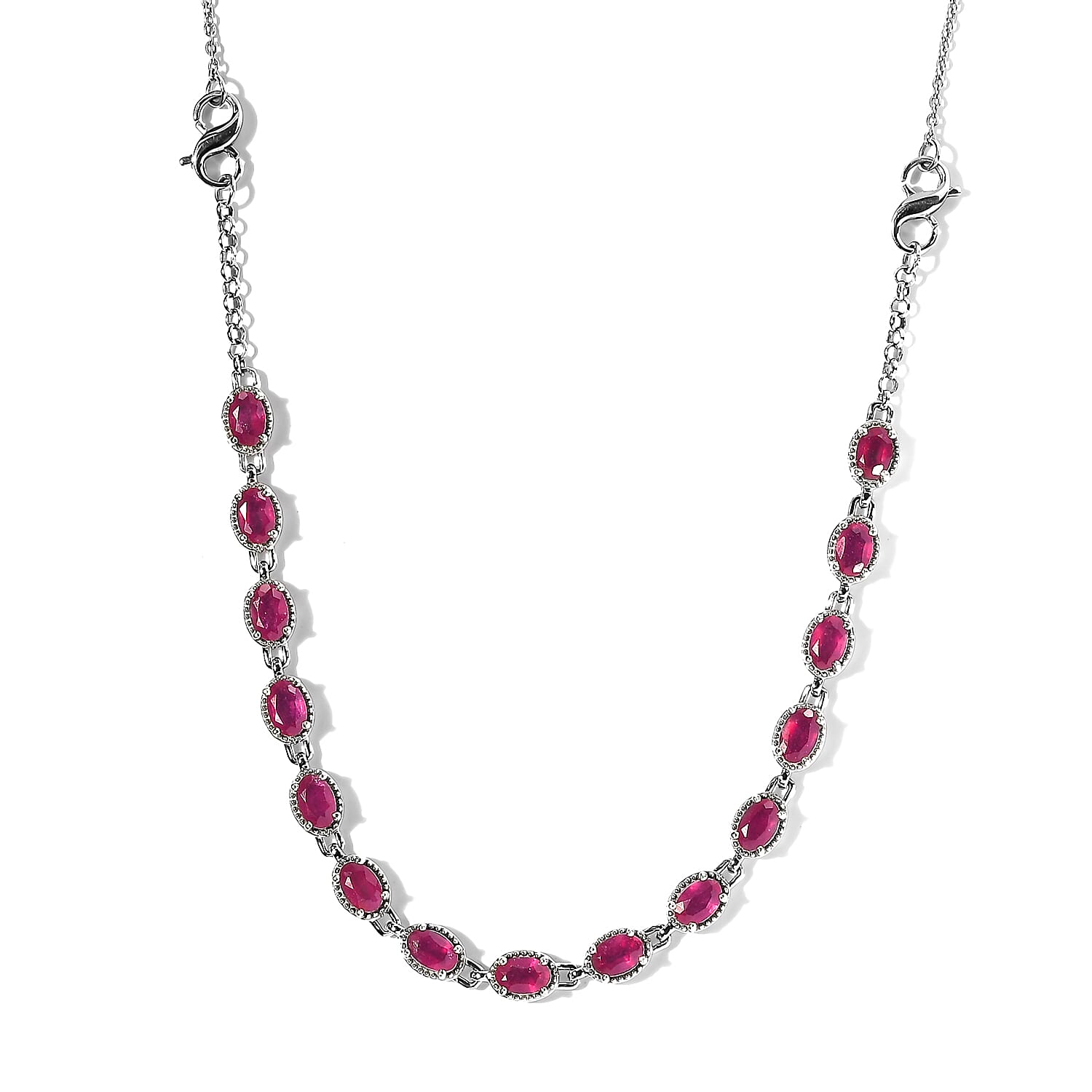 London Blue Topaz Necklace 18 Inches Interchangeable into Bracelet in Platinum Over Sterling Silver 8.35 ctw