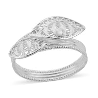 Bali Legacy Sterling Silver Bypass Ring 2.70 Grams