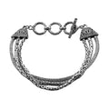 Bali Legacy Sterling Silver 3 Layer Tulang Naga, Borobudur, Padian Bracelet (7.50 In) 22.15 Grams - Sticky add to cart bar