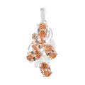 Simulated Champagne Color Diamond Pendant in Sterling Silver 3.10 ctw - Sticky add to cart bar