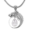 Bali Legacy Polki Moissanite Dragon Pendant Necklace 20 Inches in Sterling Silver 1.00 ctw - Sticky add to cart bar