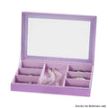 Purple Color Embossed Paper and MDF Jewelry Box with 7 Sections (13.8"x9.4"x2.17") - Sticky add to cart bar