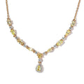 Premium Natural Chrysoberyl and Moissanite Y-Shape Necklace 18 Inches in Vermeil Yellow Gold Over Sterling Silver 2.10 ctw - Sticky add to cart bar
