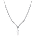 Moissanite Necklace 18 Inches in Rhodium Over Sterling Silver 11.15 ctw - Sticky add to cart bar