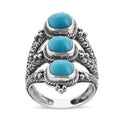 Bali Legacy Sleeping Beauty Turquoise Ring in Sterling Silver 4.00 ctw - Sticky add to cart bar