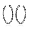 Bali Legacy Sterling Silver Tulang Naga Hoop Earrings 8.90 Grams - Sticky add to cart bar