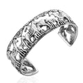 Bali Legacy Sterling Silver Horse Bangle Bracelet (7.25 In) 27.85 Grams - Sticky add to cart bar
