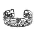 Bali Legacy Sterling Silver Lion's Bangle Bracelet (7.25 In) 30.75 Grams - Sticky add to cart bar