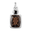 Brazilian Smoky Quartz and Thai Black Spinel Pendant in Sterling Silver 2.75 ctw - Sticky add to cart bar