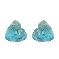 Green Apatite Solitaire Stud Earrings in Sterling Silver 8.35 ctw
