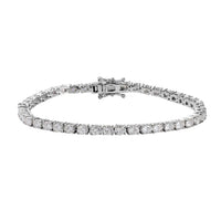 Moissanite Tennis Bracelet in Platinum Over Sterling Silver (7.25 In) 10.50 Grams 6.35 ctw