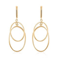 Girotondo Italian 10K Yellow Gold Double Oval Drop Earrings 2.25 Grams - Sticky add to cart bar