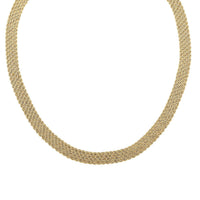 Italian 10K Yellow Gold 5 Strand Satin Rope Necklace 18 Inches 12.85 Grams