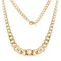 Melodia Italian 14K Yellow Gold Graduated Mirror Curb Necklace 18 Inches 5.85 Grams - Sticky add to cart bar