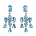 Marambaia Topaz and White Zircon Chandelier Earrings in Platinum Over Sterling Silver 3.90 ctw - Sticky add to cart bar