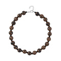 Multi Color Ceramic and Black Glass Beaded Necklace 21.5-23.5 Inches in Silvertone - Sticky add to cart bar