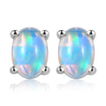 Premium Ethiopian Welo Opal Earrings in Platinum Over Sterling Silver 1.00 ctw - Sticky add to cart bar