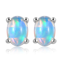 Premium Ethiopian Welo Opal Earrings in Platinum Over Sterling Silver 1.00 ctw