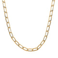Elongated Curb Link Italian 10K Yellow Gold Necklace 20 Inches 5.25 Grams - Sticky add to cart bar